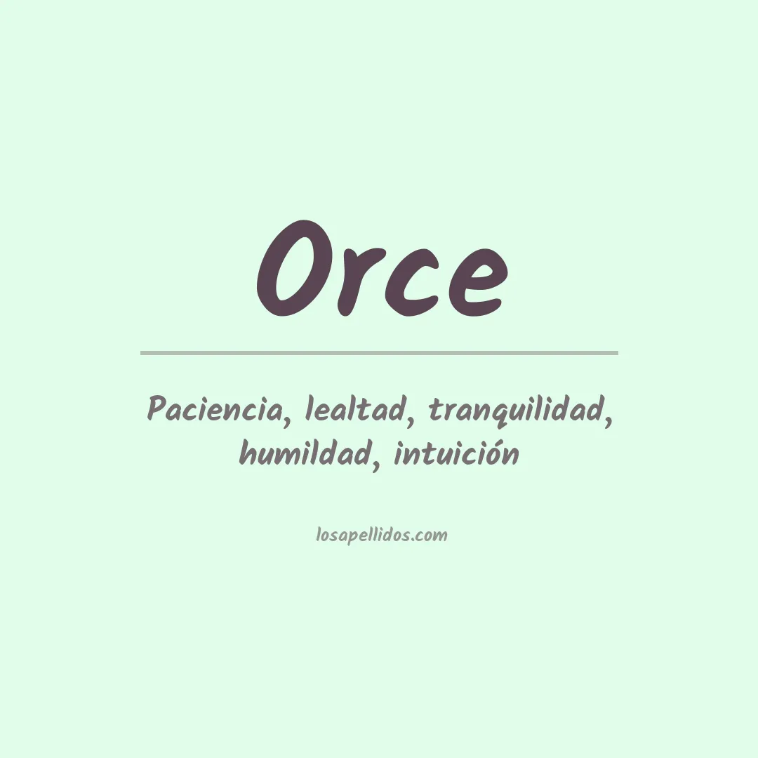 Apellido Orce