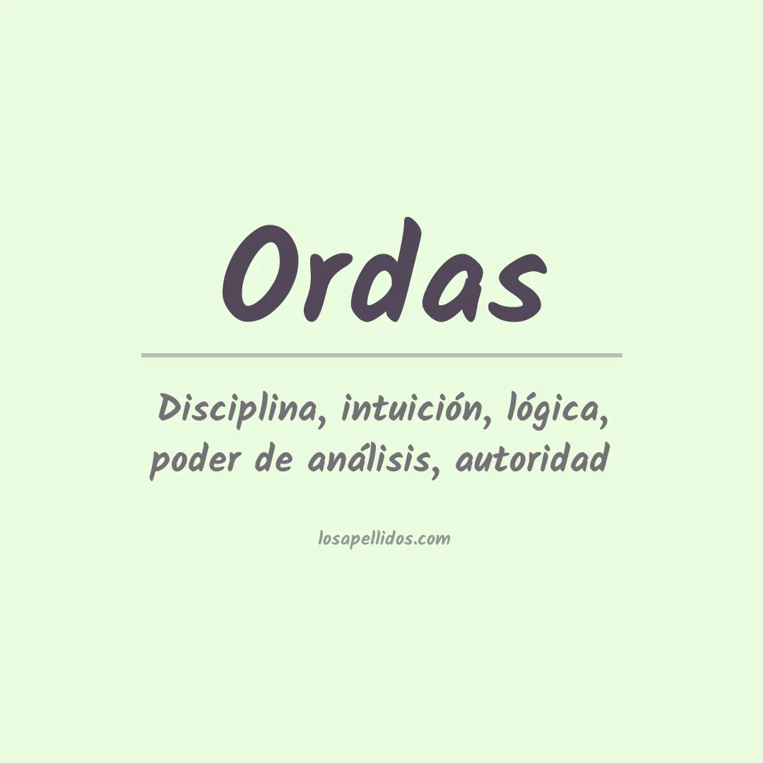 Apellido Ordas