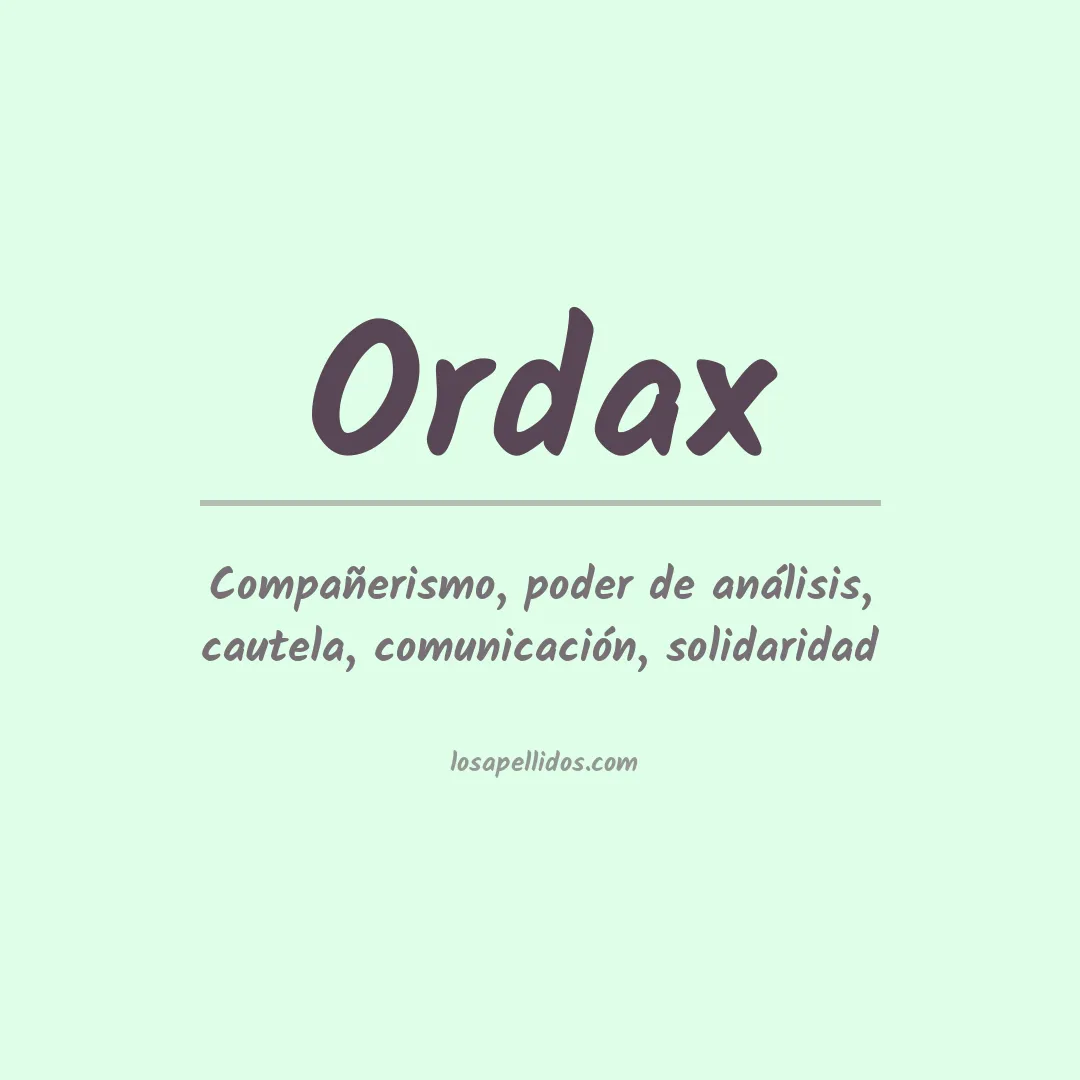 Apellido Ordax