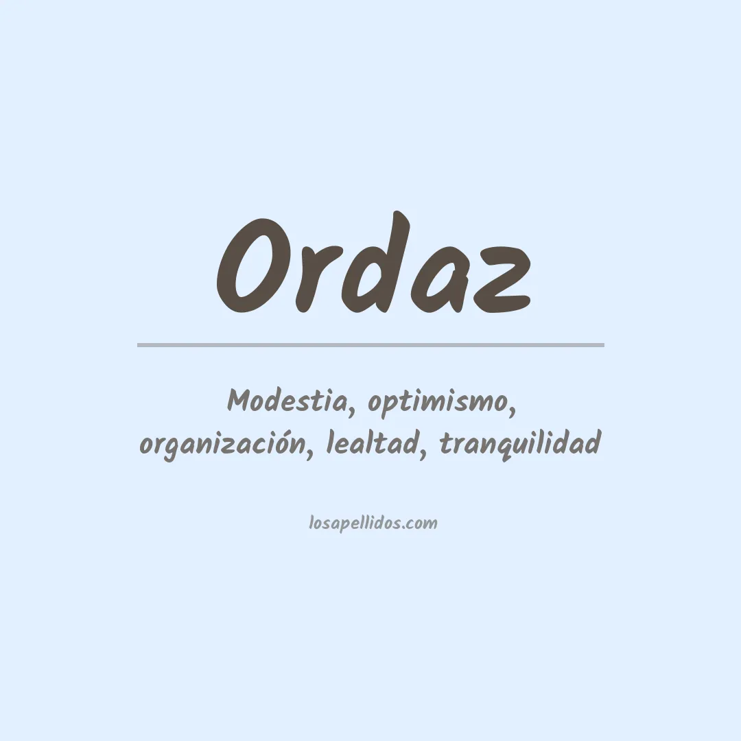 Apellido Ordaz