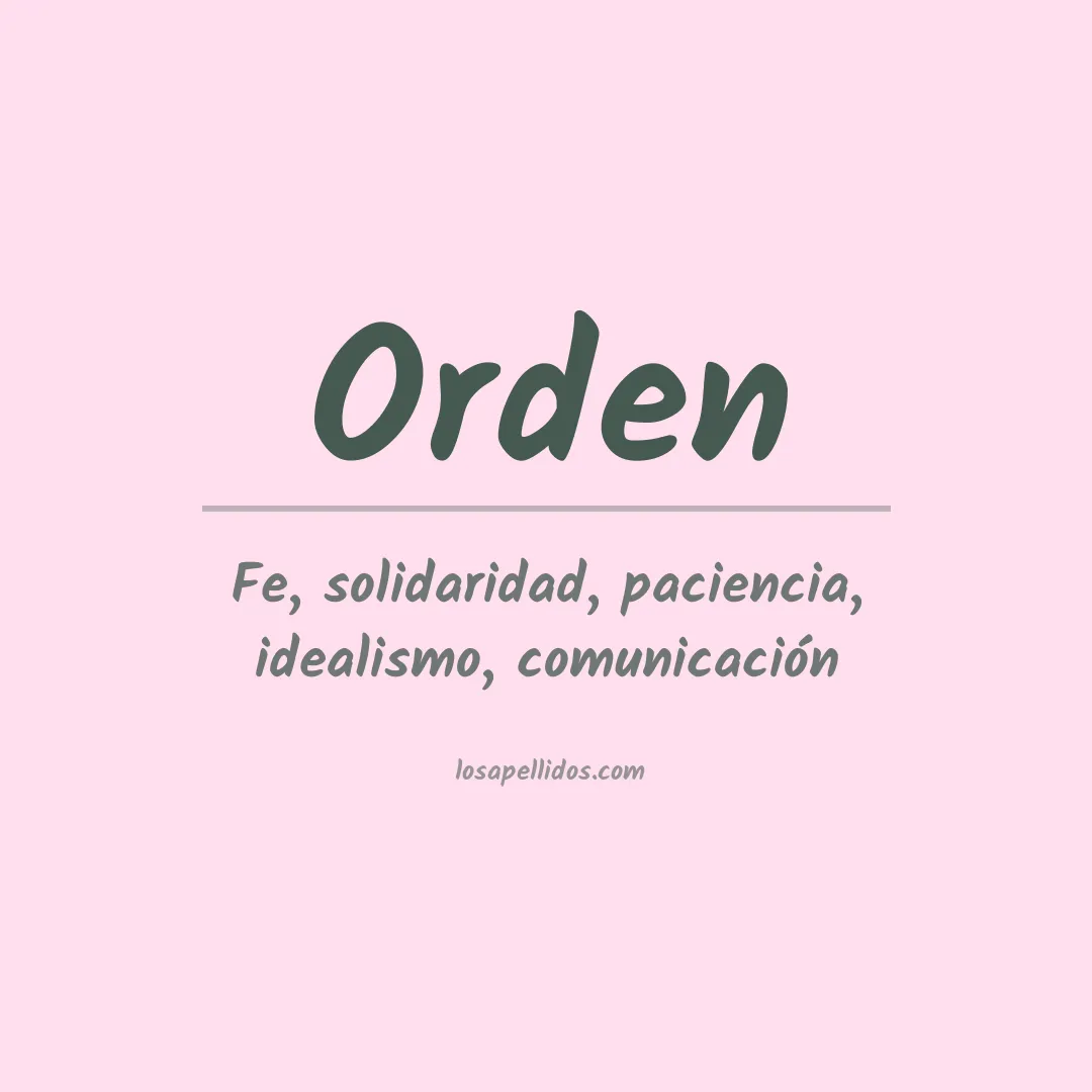 Apellido Orden