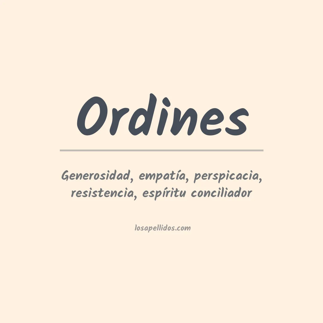 Apellido Ordines
