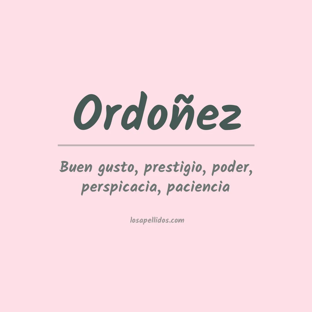 Apellido Ordoñez