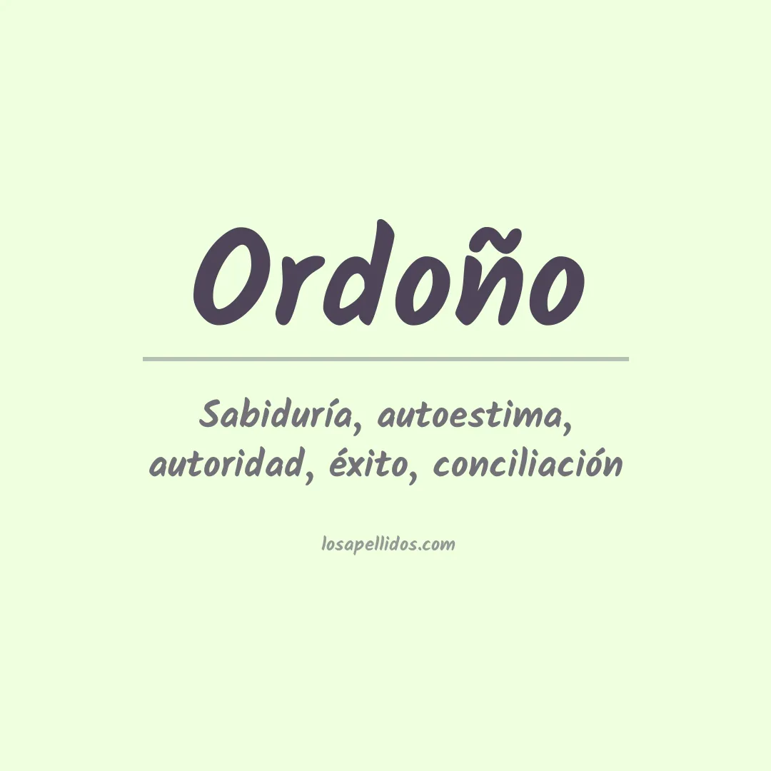 Apellido Ordoño