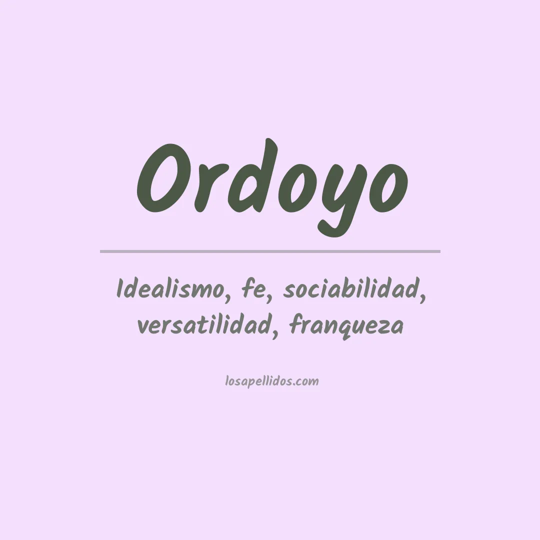 Apellido Ordoyo