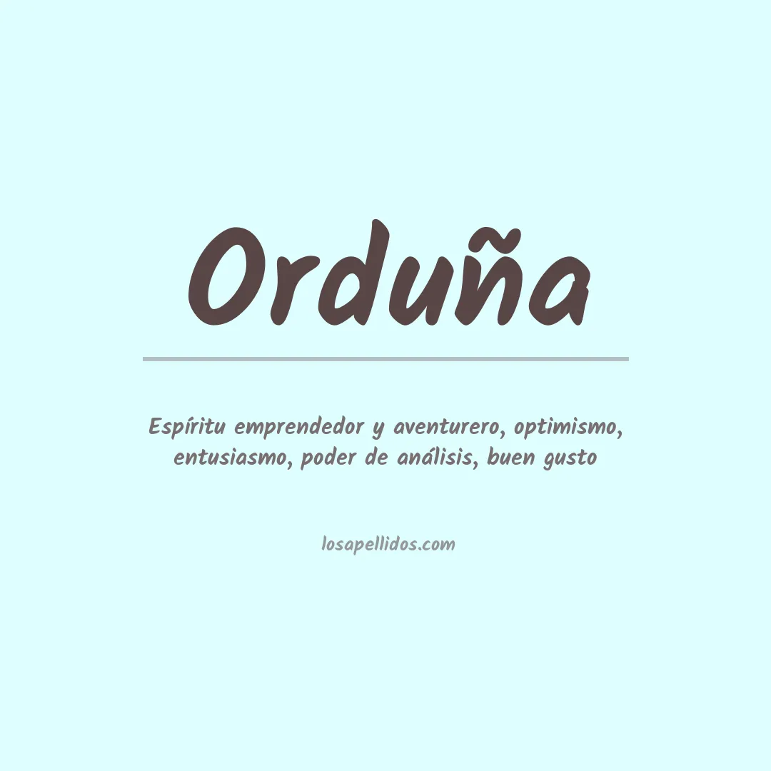 Apellido Orduña