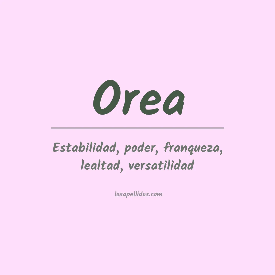 Apellido Orea