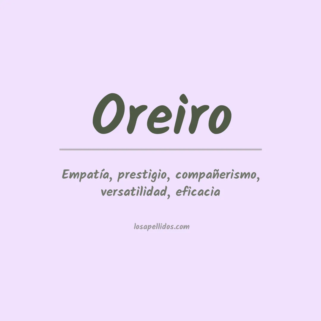 Apellido Oreiro