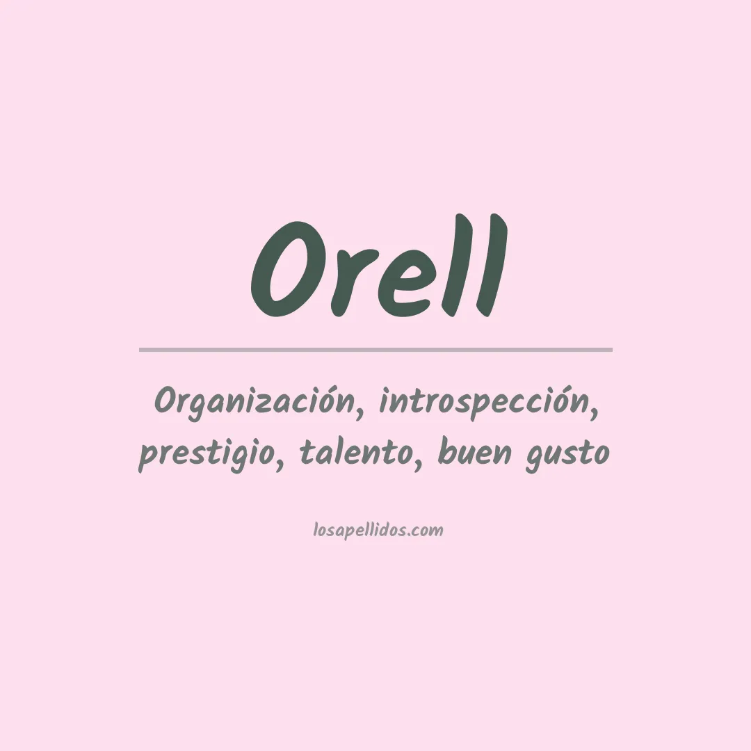 Apellido Orell