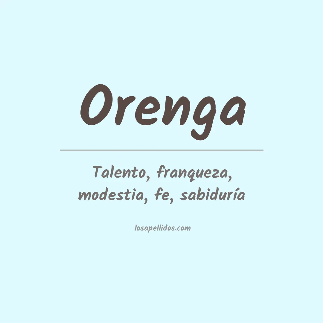 Apellido Orenga