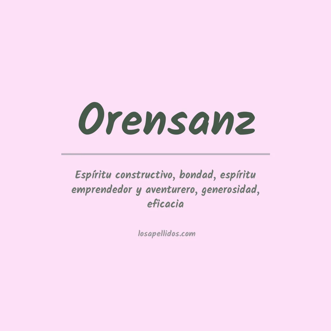 Apellido Orensanz