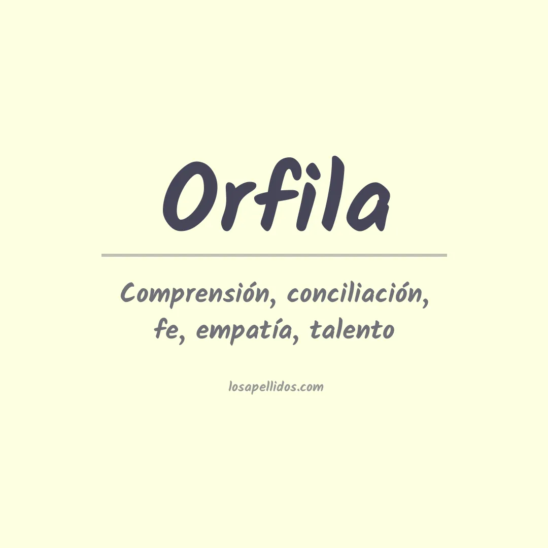 Apellido Orfila