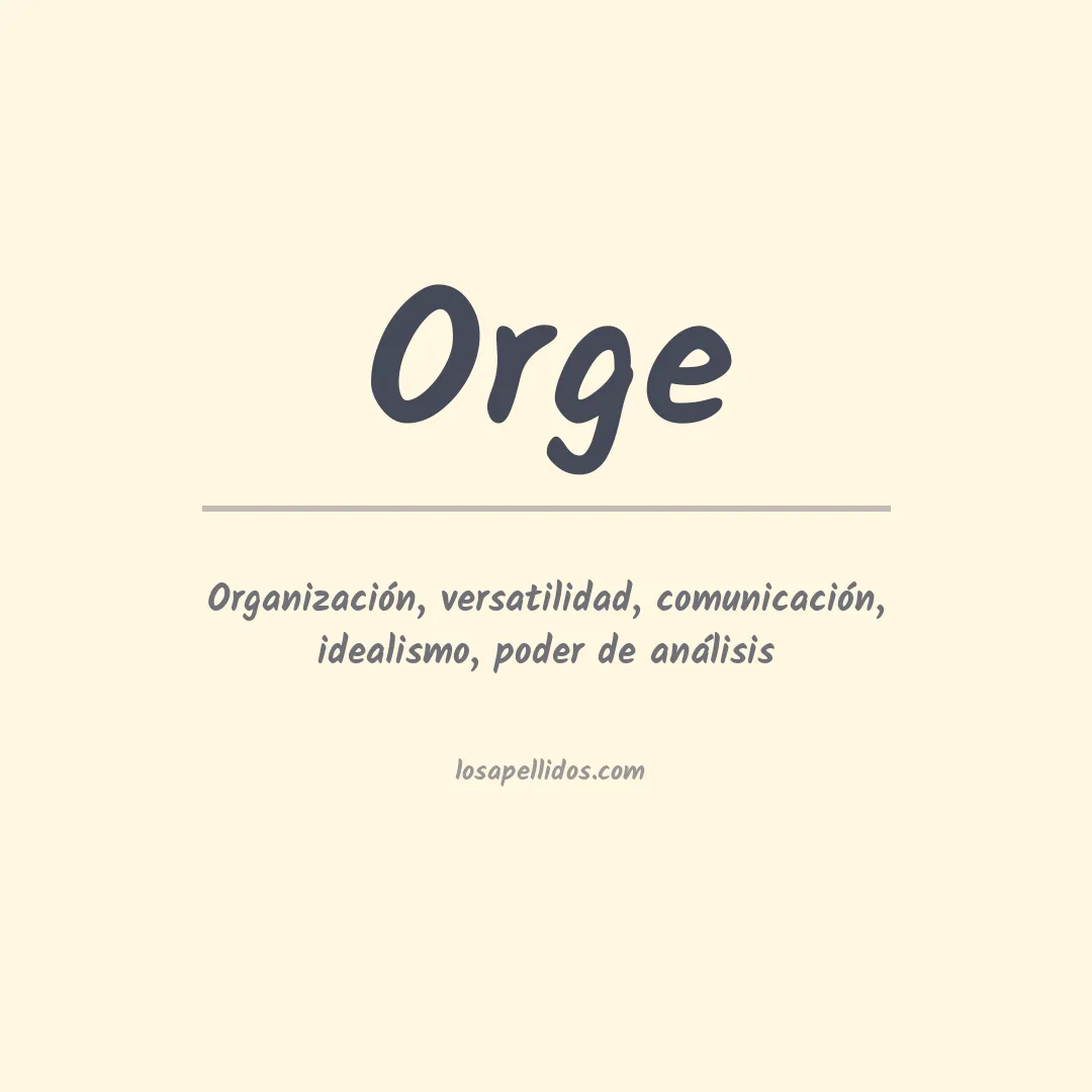 Apellido Orge