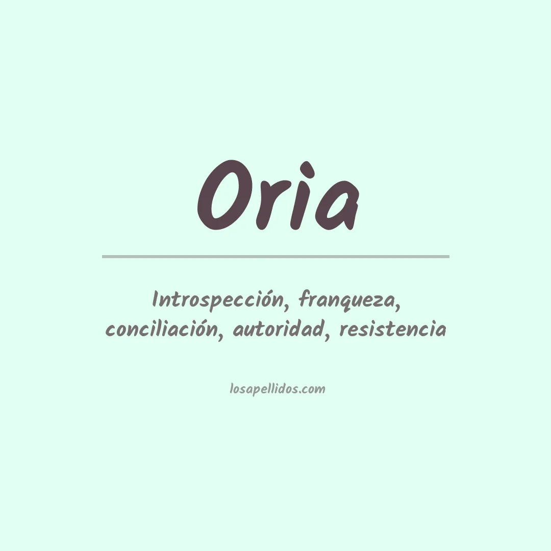 Apellido Oria
