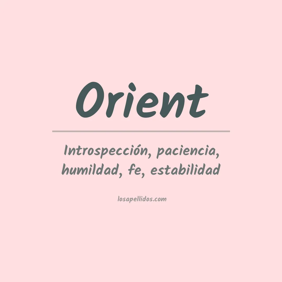 Apellido Orient