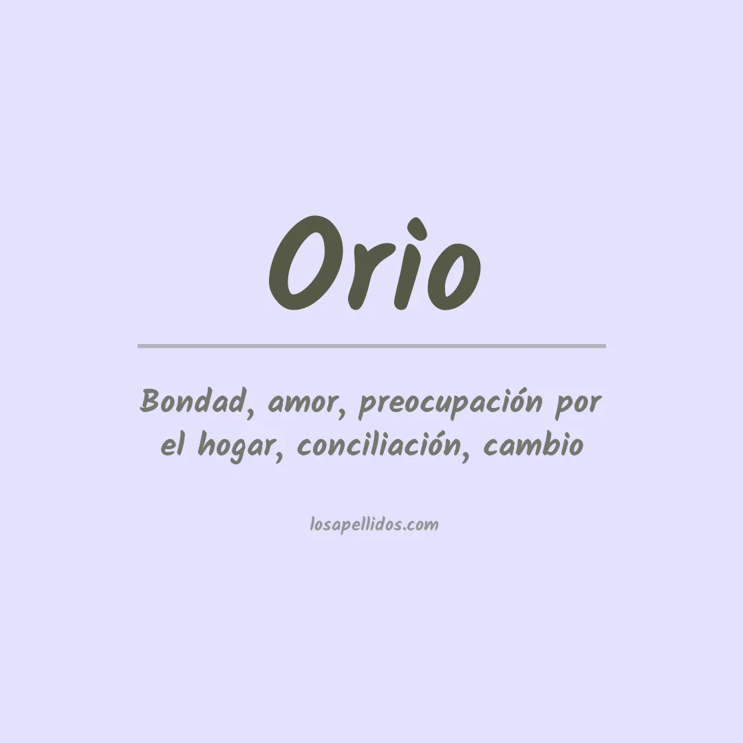 Apellido Orio