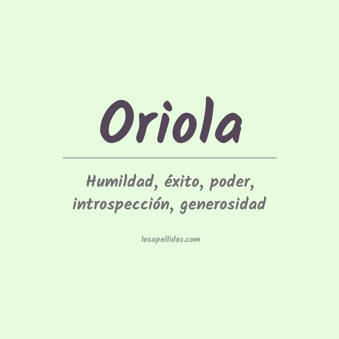 Apellido Oriola