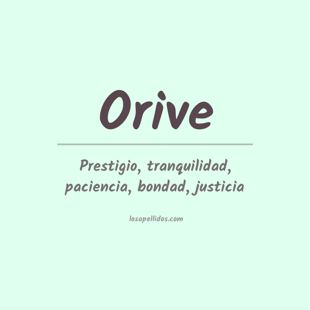 Apellido Orive