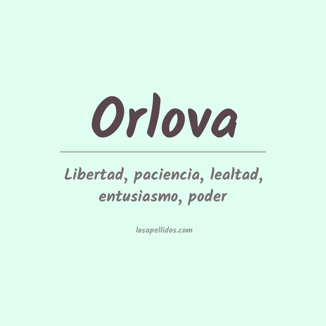 Apellido Orlova