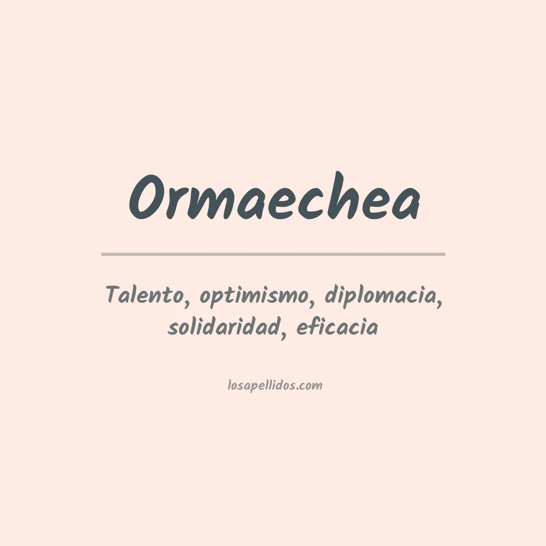 Apellido Ormaechea