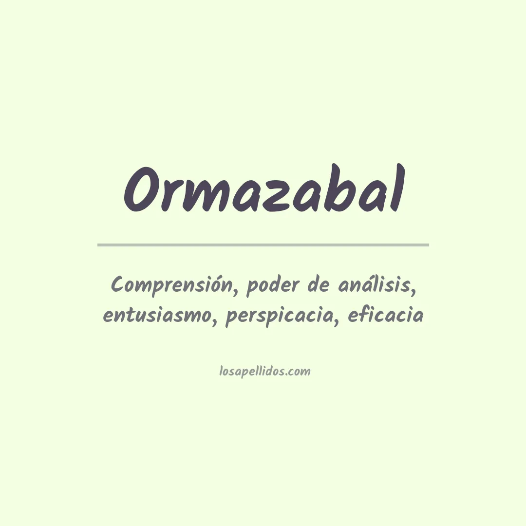 Apellido Ormazabal