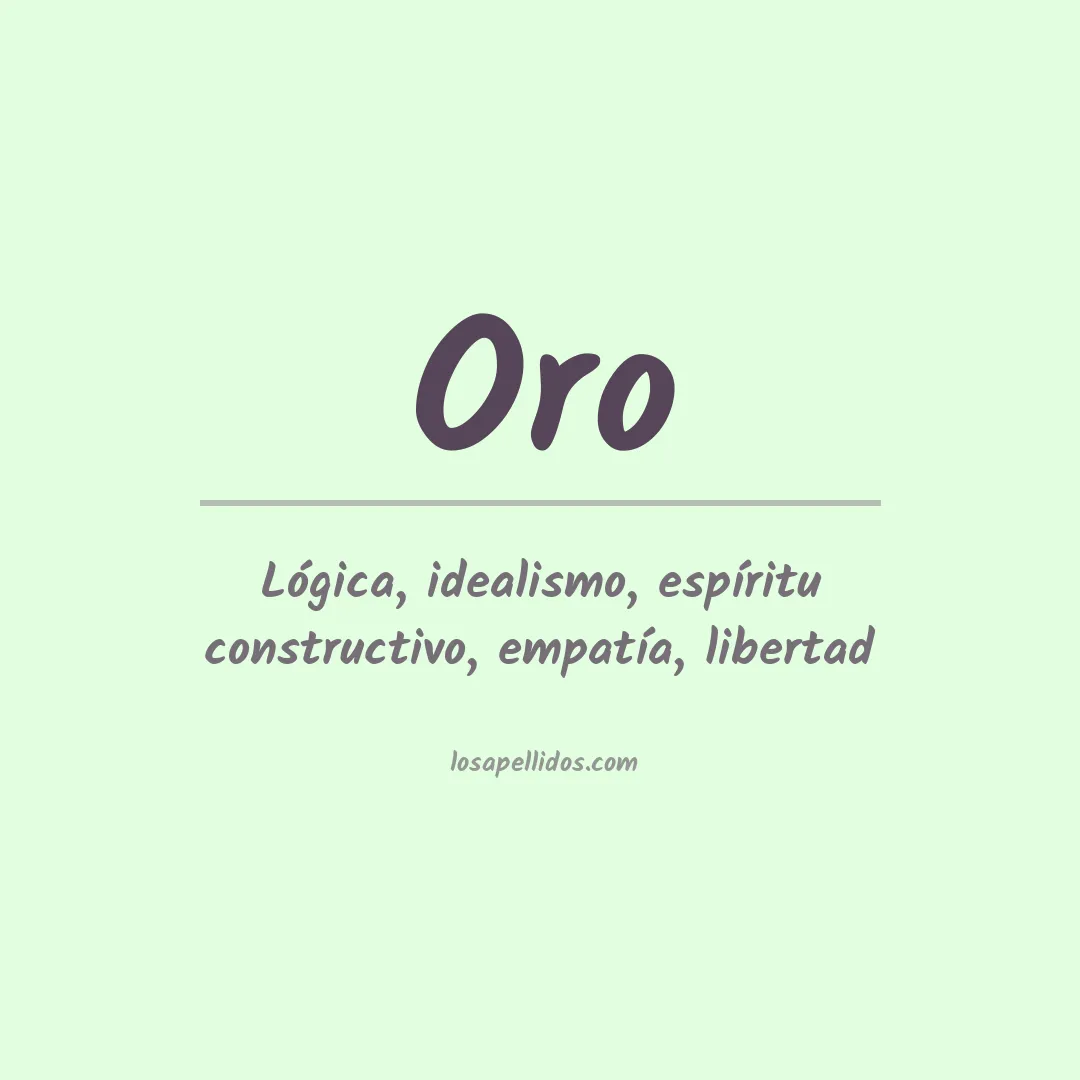 Apellido Oro