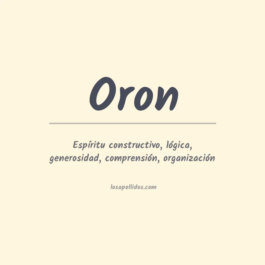 Apellido Oron