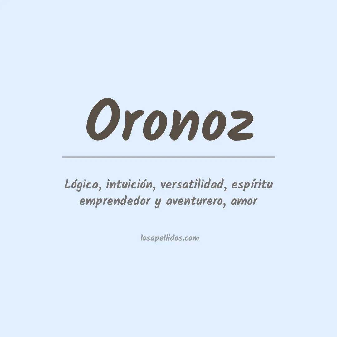 Apellido Oronoz