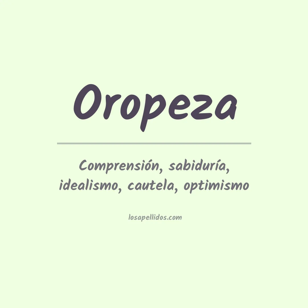 Apellido Oropeza