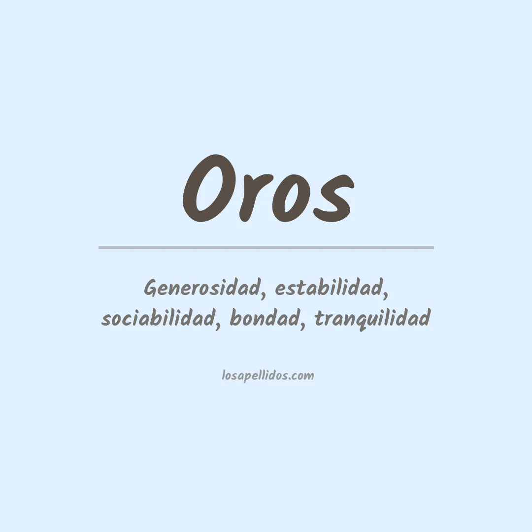 Apellido Oros
