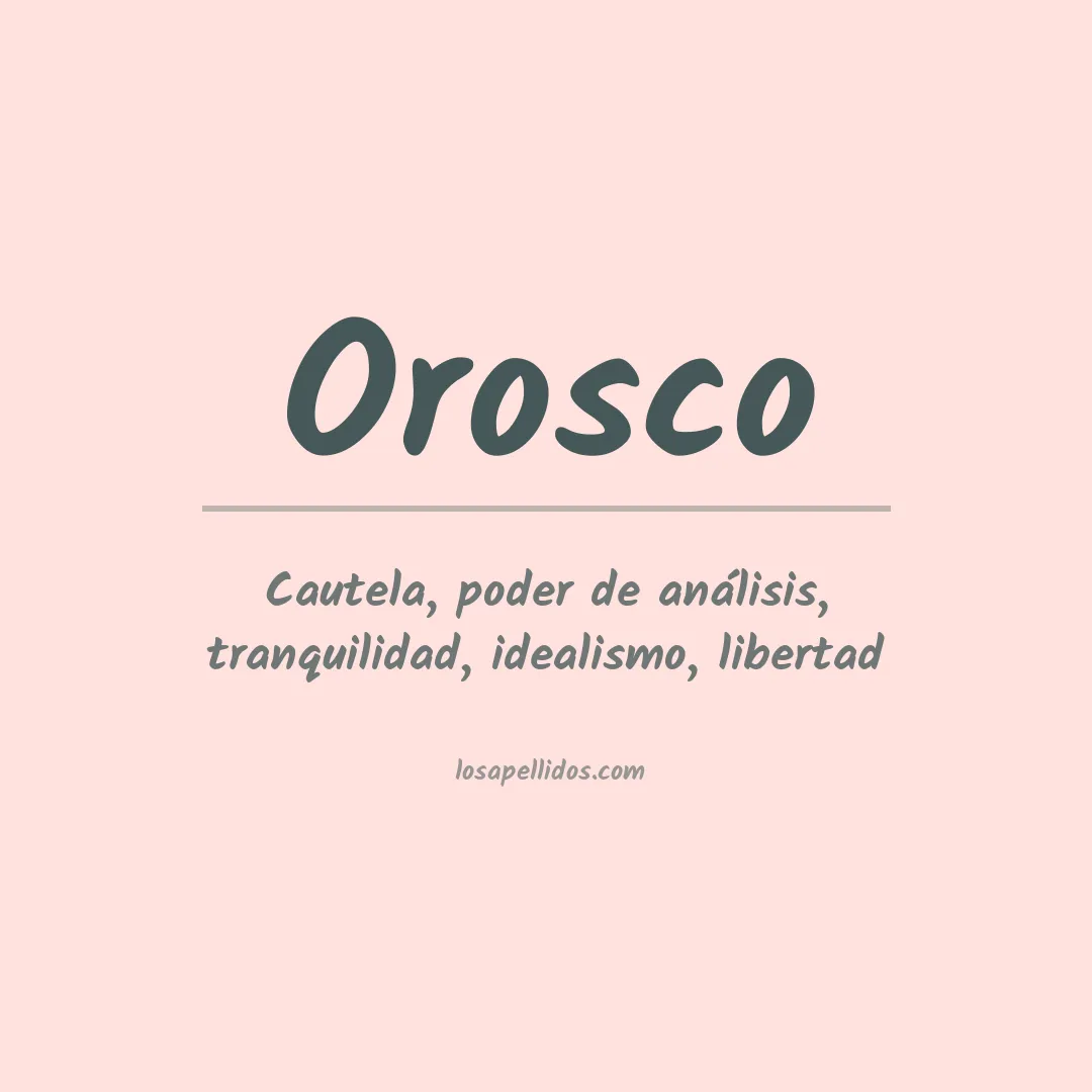 Apellido Orosco