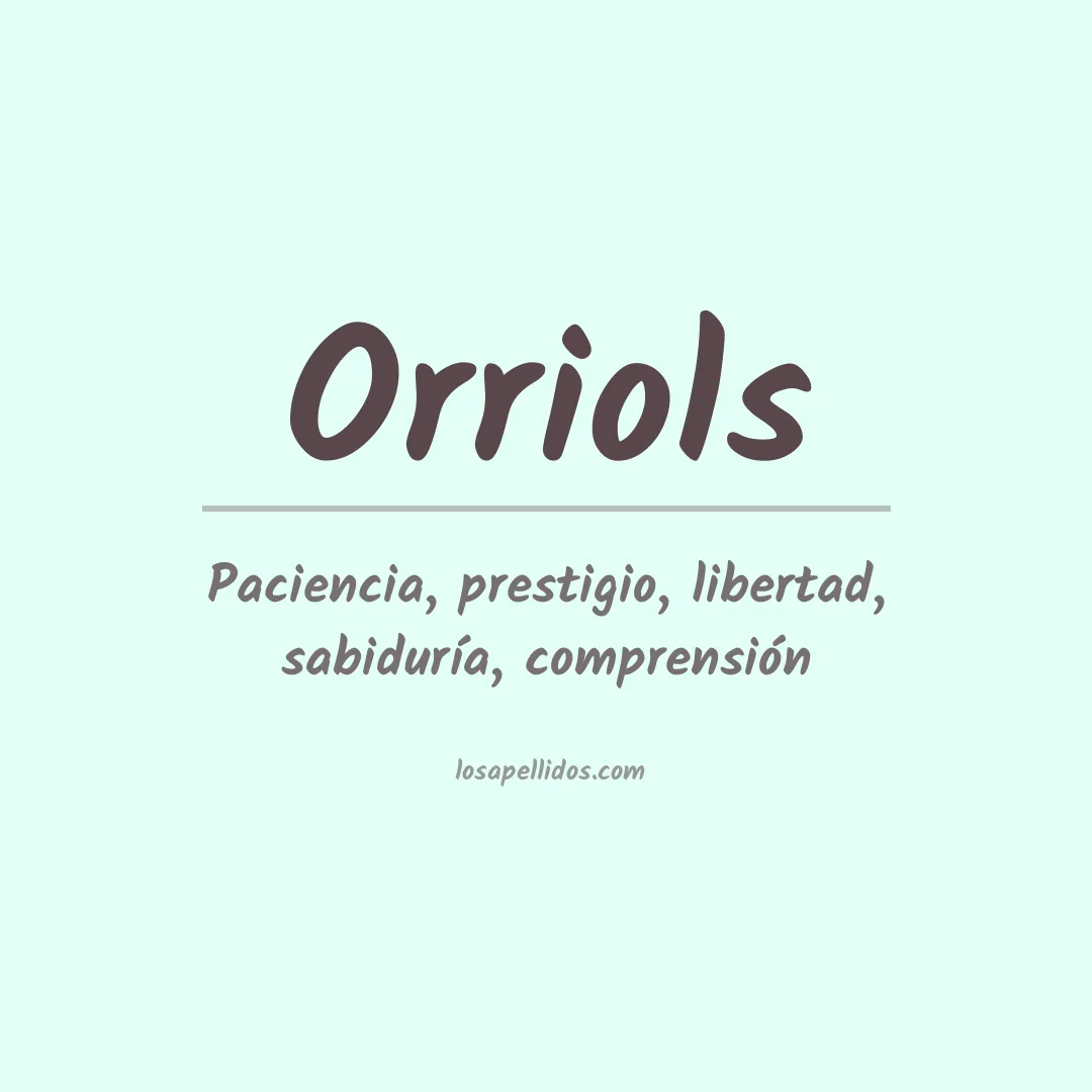Apellido Orriols