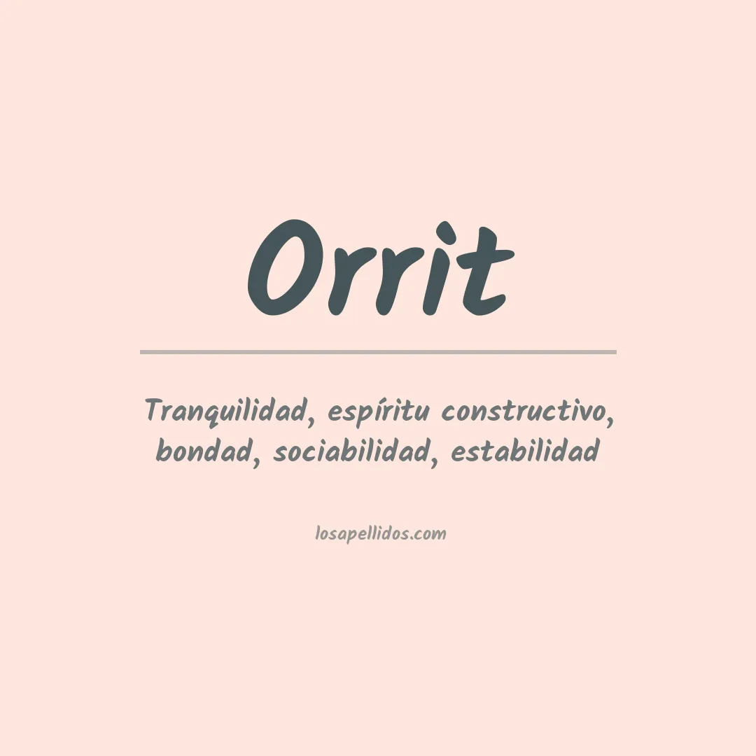 Apellido Orrit