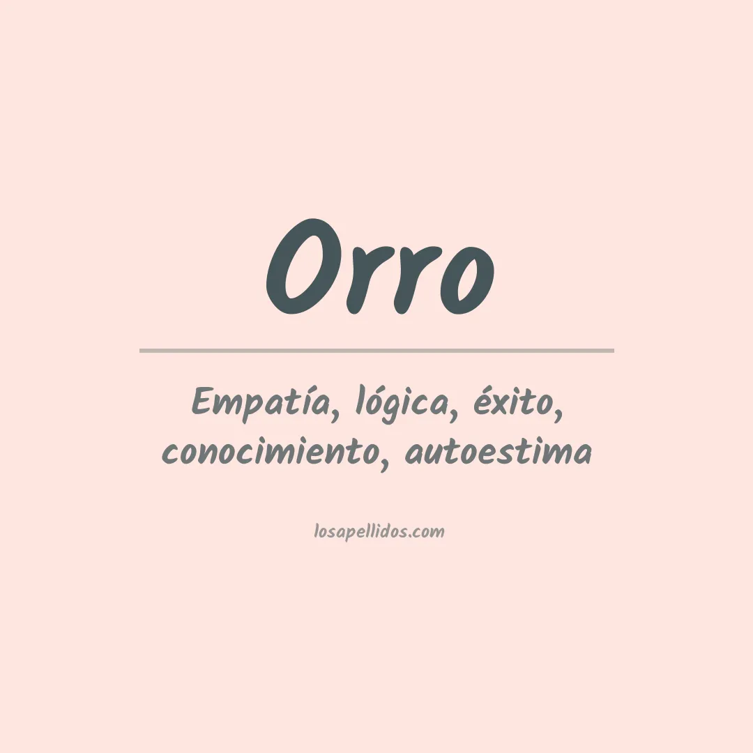 Apellido Orro