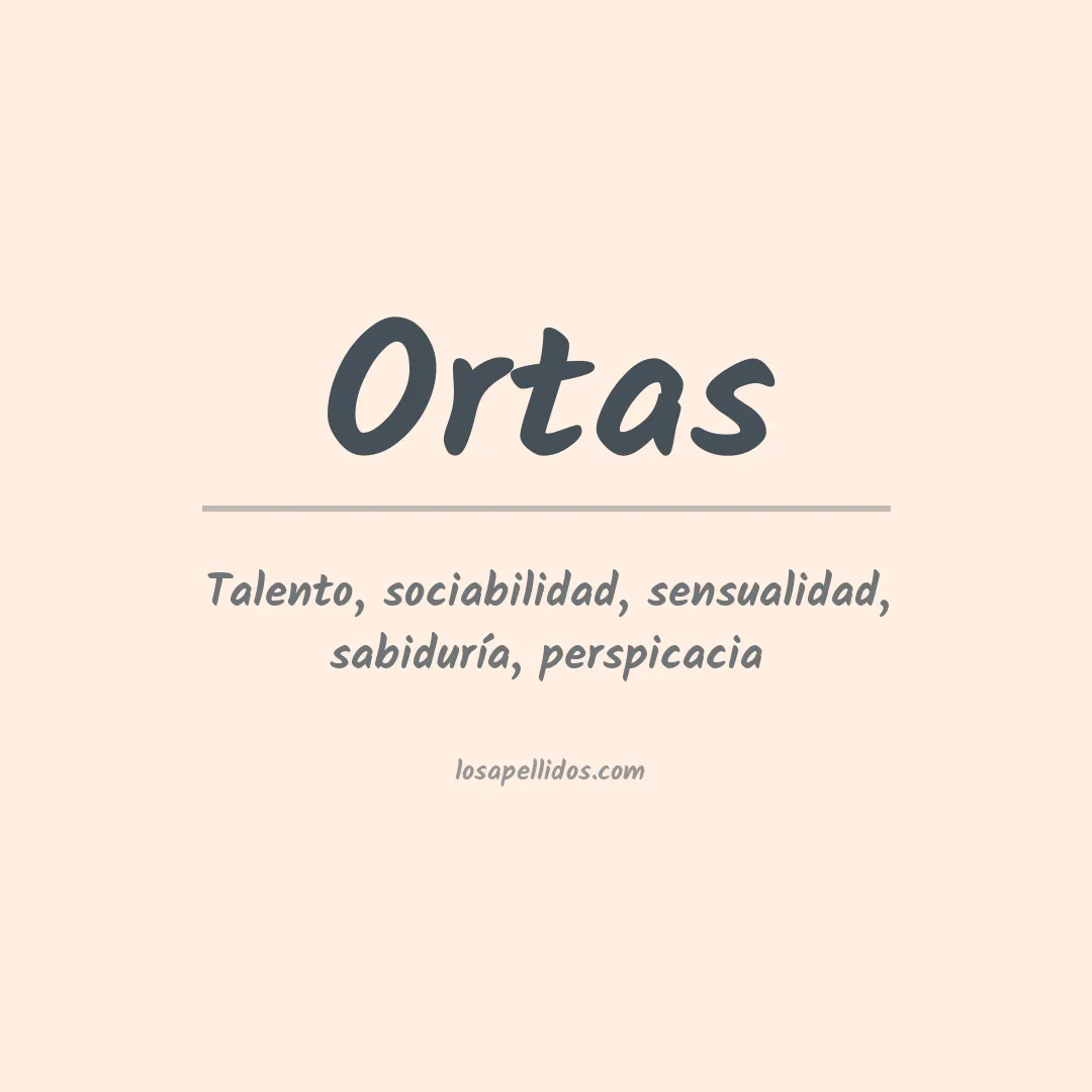 Apellido Ortas