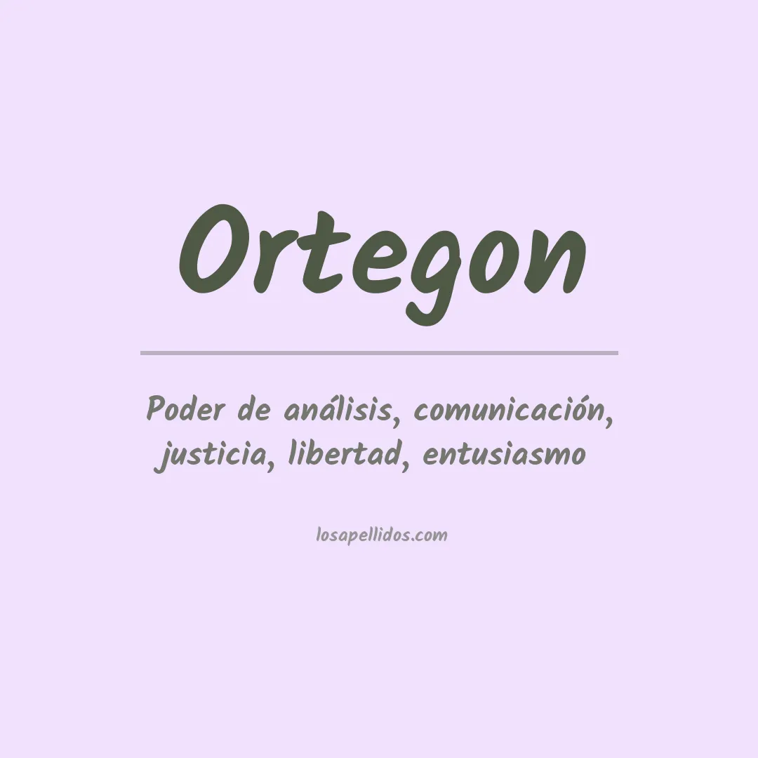 Apellido Ortegón