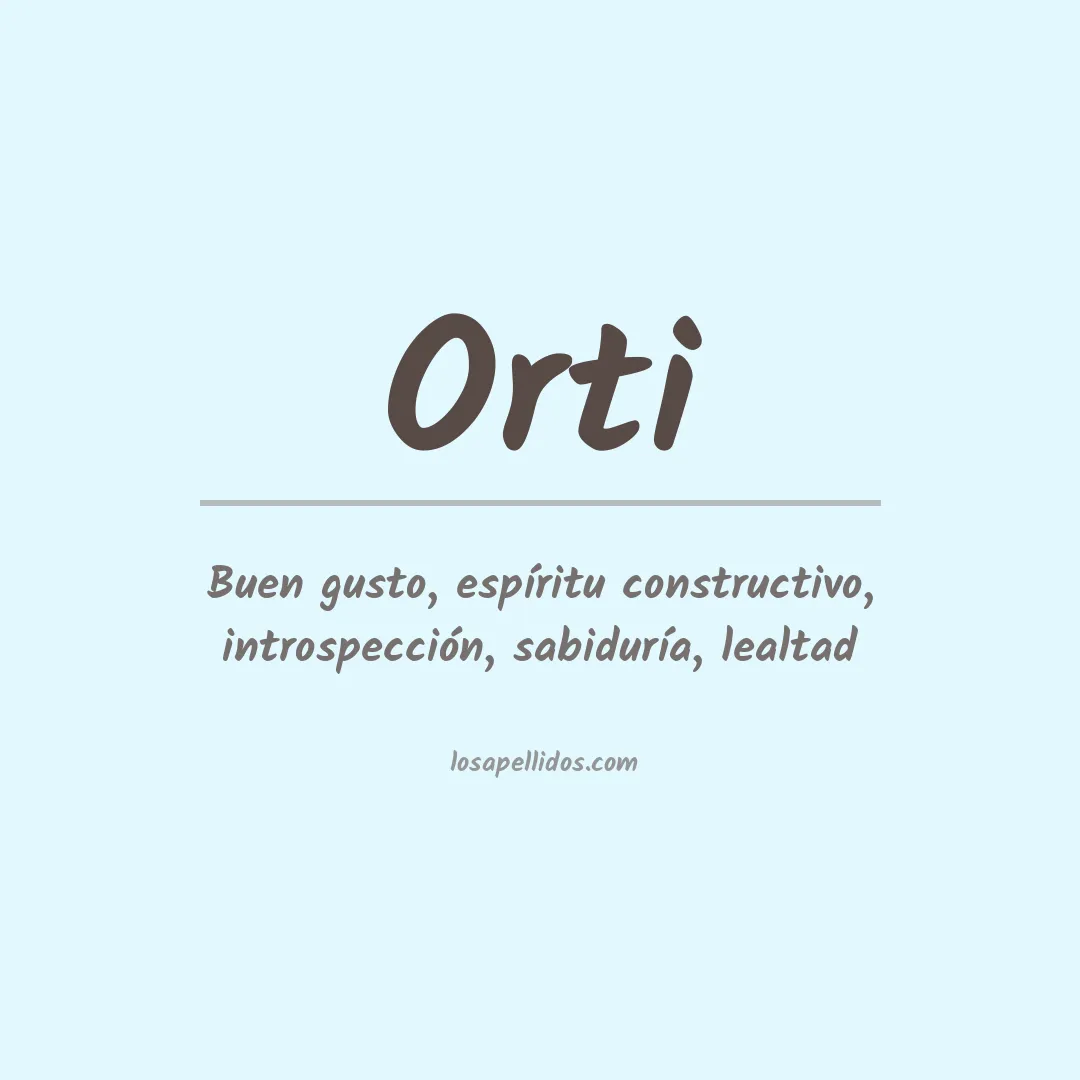 Apellido Orti