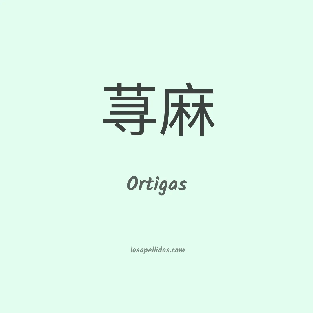 Ortigas en chino