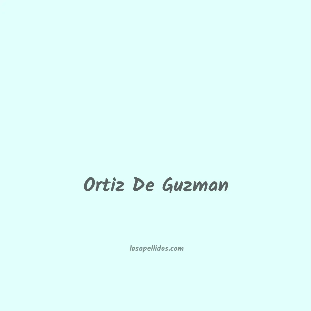 Ortiz de guzman en chino