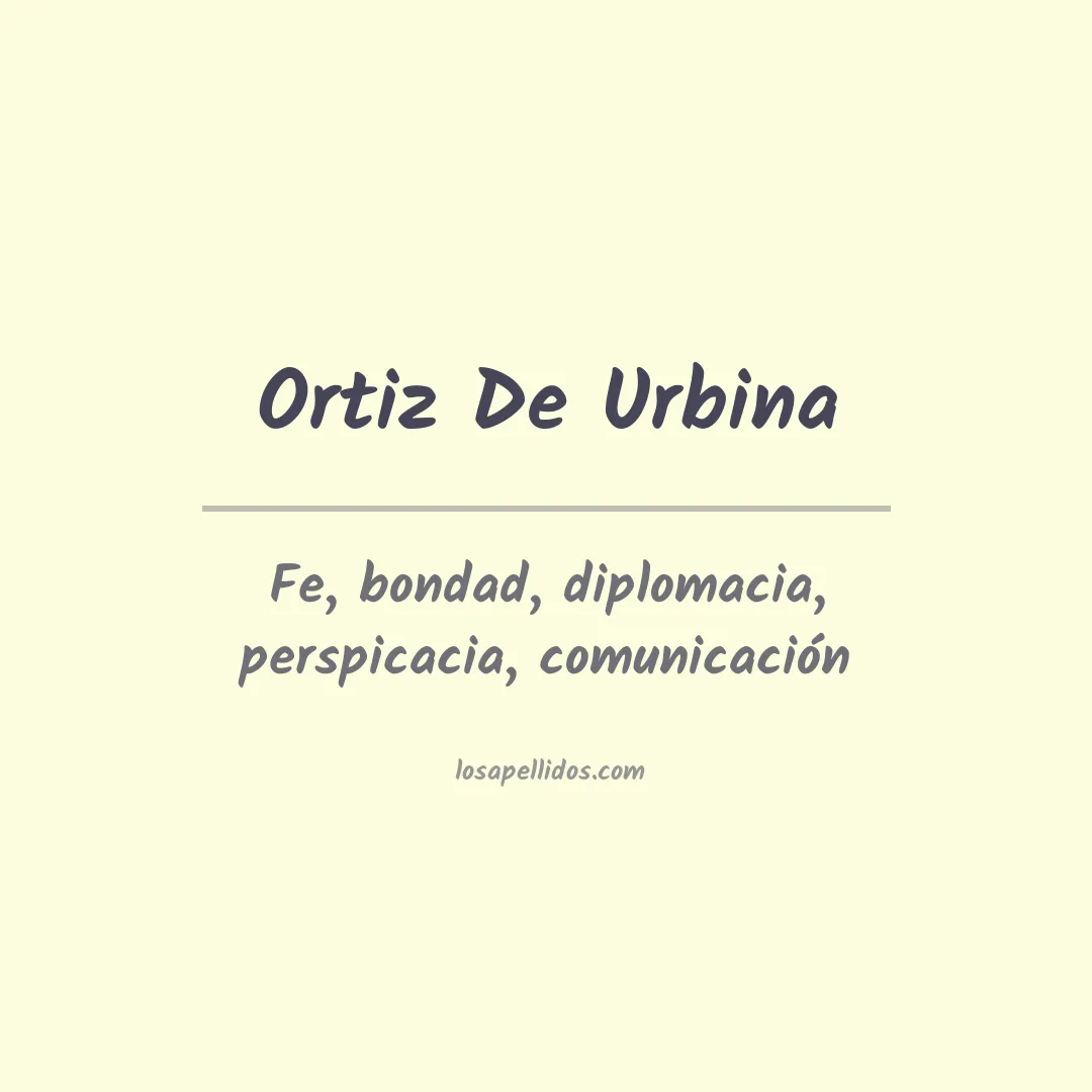 Apellido Ortiz de urbina