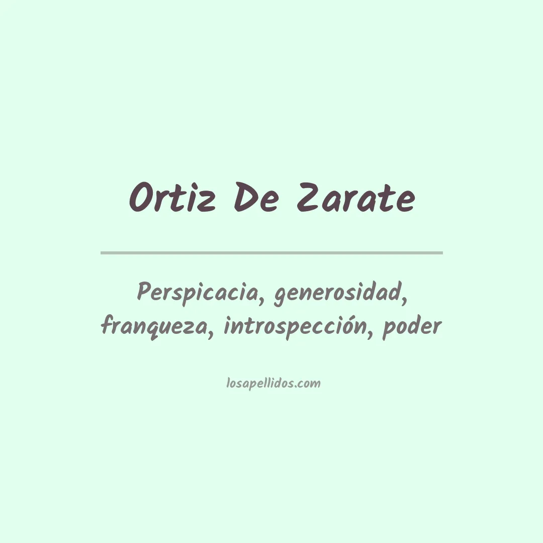 Apellido Ortiz de zarate