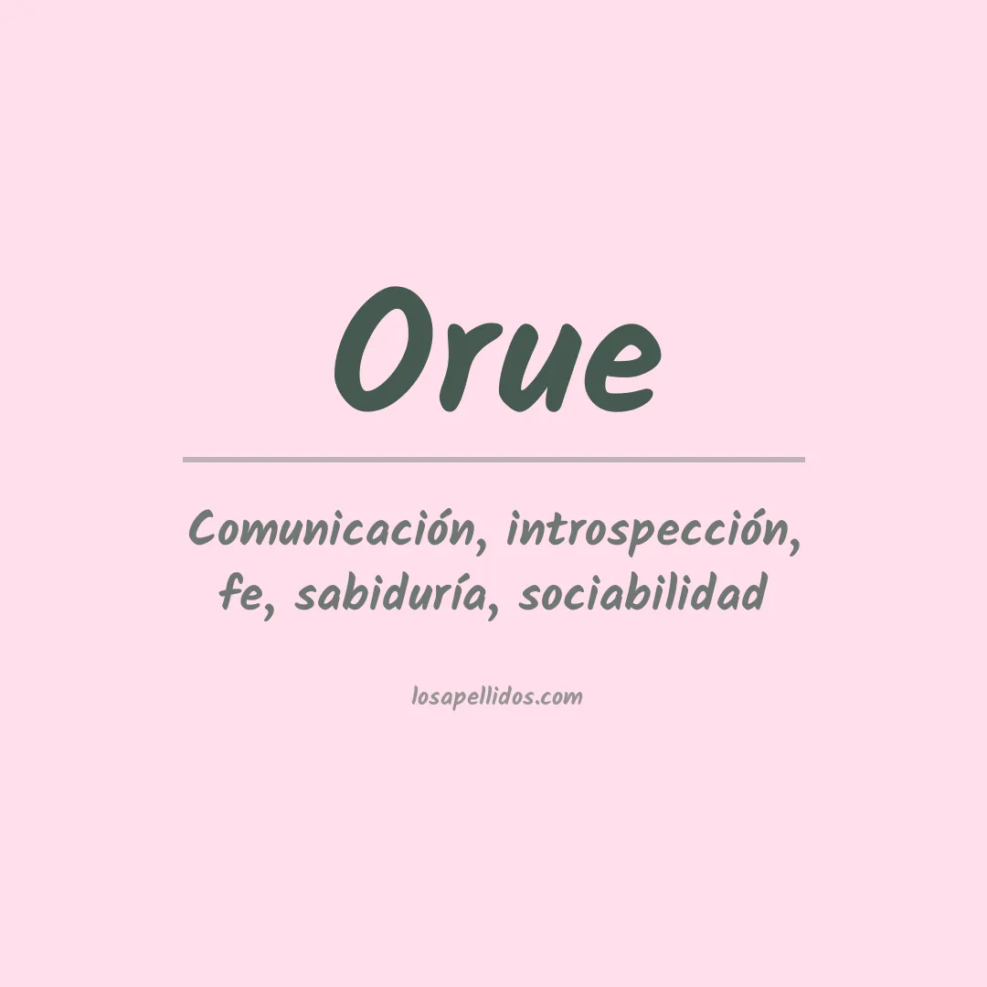 Apellido Orue