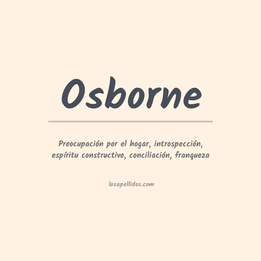 Apellido Osborne