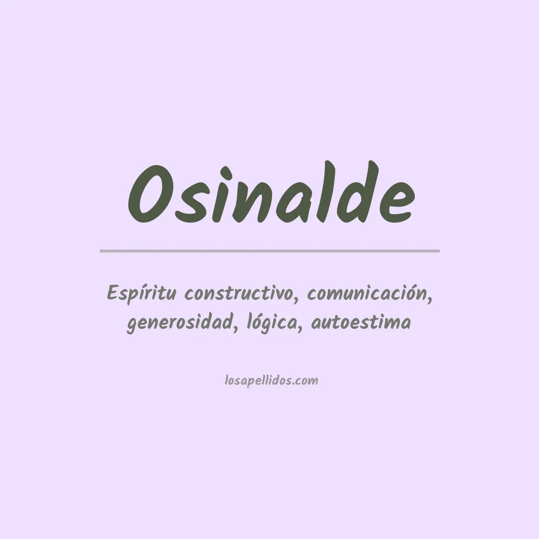 Significado del Apellido Osinalde
