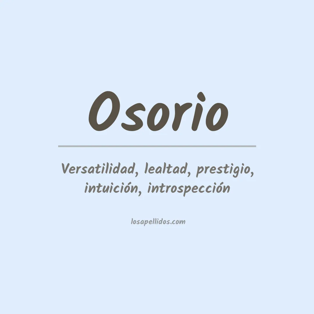 Apellido Osorio