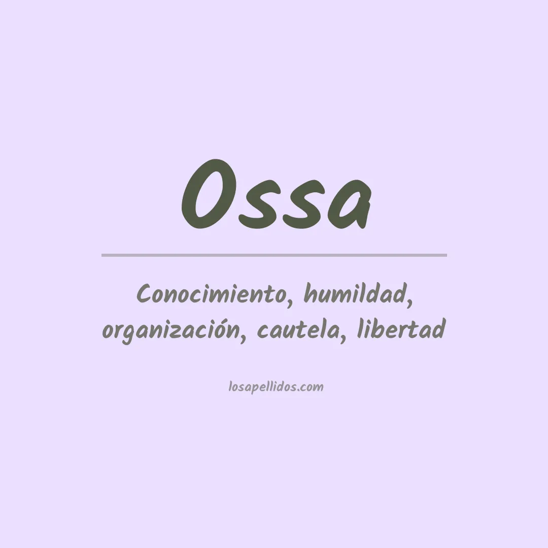 Apellido Ossa