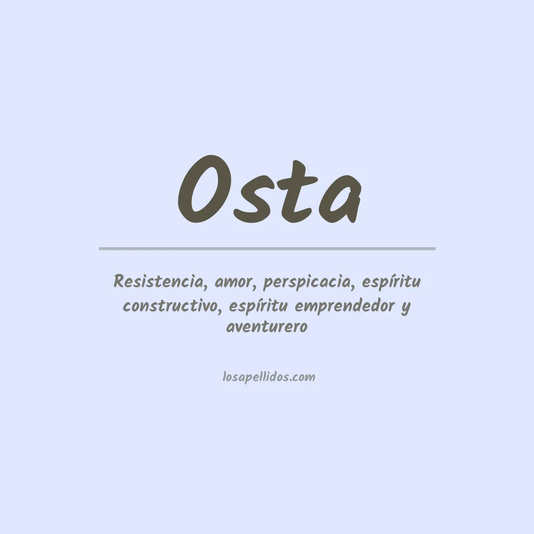 Apellido Osta