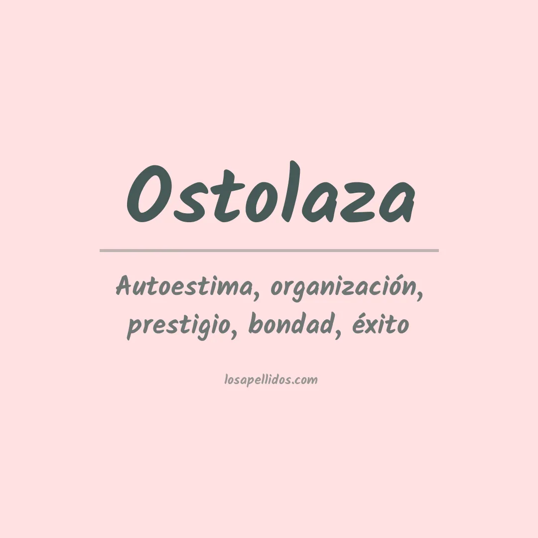 Significado del Apellido Ostolaza