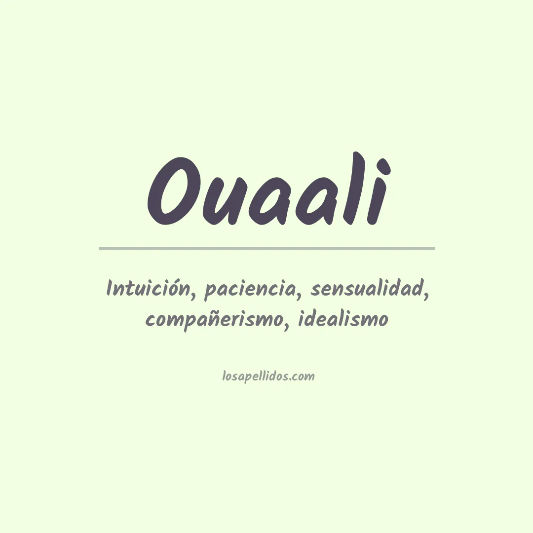 Apellido Ouaali