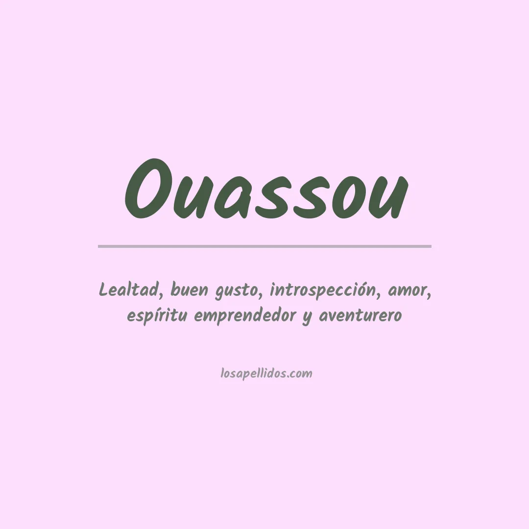 Apellido Ouassou